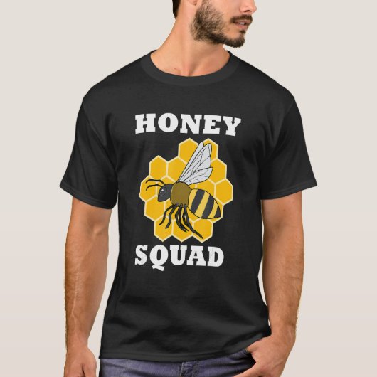 T-shirt Honey and Bees Beekeeping Ironic Honey Squad (Devant)