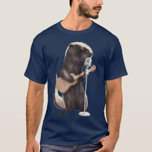 T-shirt Honey Badger chanter Guitare Player Musicien