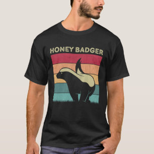 T-shirt Honey Badger en détresse Lover Boys Girls Retro Ho