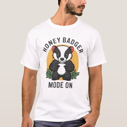 T-shirt Honey Badger Fearless Wild Animal Wildlife (Devant)