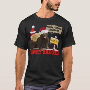 T-shirt Honey Badger Merry Freakinx27 Noël