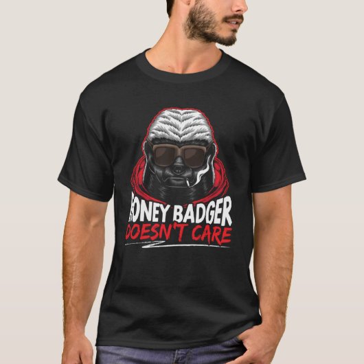 T-shirt Honey Badger ne se soucie pas Animal Honey Badger (Devant)