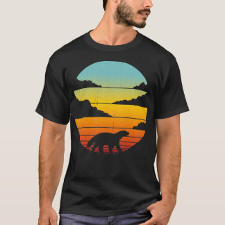T-shirt Honey Badger Retro Sunset Vintage 60s les années 7