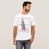 T-shirt Honey Badger Santa Claus Ugly Christmas Pattern Ho (Devant entier)