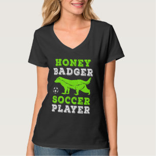 T-shirt Honey Badger & Soccer Player s'en fiche Funny Gi