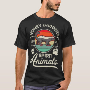 T-shirt Honey Badger sont mes animaux spirituels Honey Bad