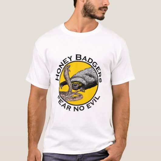 T-shirt Honey Badgers ne crains pas mal Jaune effrayant An (Devant)