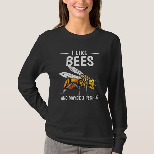 T-shirt Honey Bee Beekeeper Citation J'Aime Les Abeilles E (Devant)