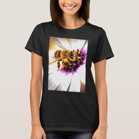 T-shirt Honey Bee Sur L'Art Acrylique Africain Daisy (Devant)