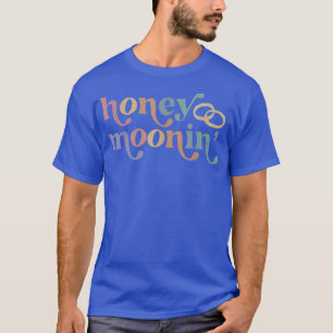 T-shirt Honey Moonin Fun Lune de miel mariée et la bague d