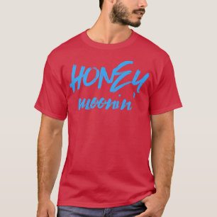 T-shirt Honey MooninMarié Couple Cool Bleu Lune de miel Va