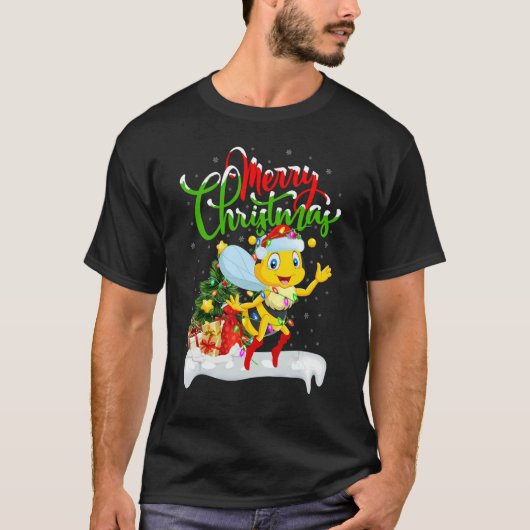 T-shirt Honeybee Xmas Decorations Santa Honeybee Christm (Devant)
