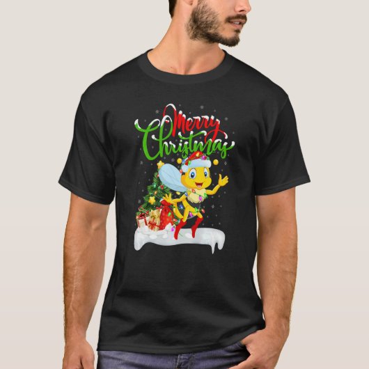 T-shirt Honeybee Xmas Decorations Santa Honeybee Christma (Devant)