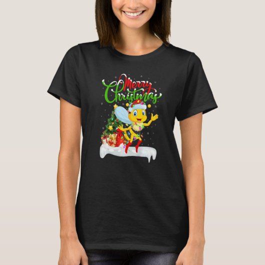 T-shirt Honeybee Xmas Decorations Santa Honeybee Christma (Devant)