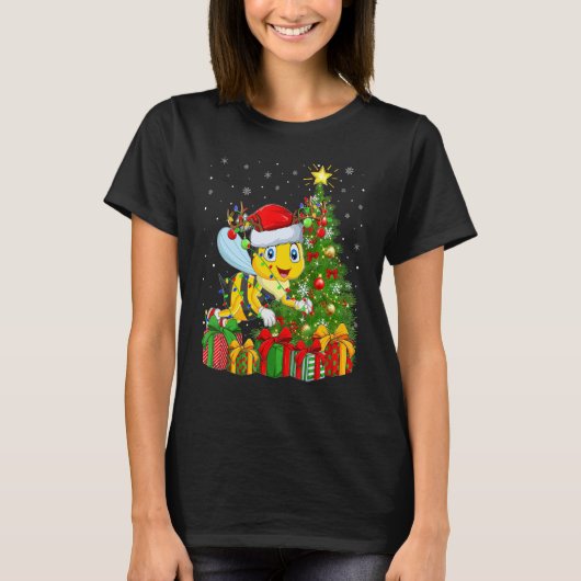 T-shirt Honeybee Xmas Holiday Santa Honeybee Christmas T (Devant)