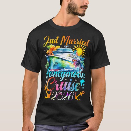 T-shirt Honeymoon Cruise For Matching Couples 2026 Just Ma (Devant)