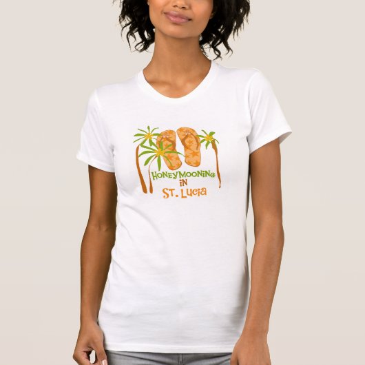 T-shirt Honeymooning au St Lucia (Devant)