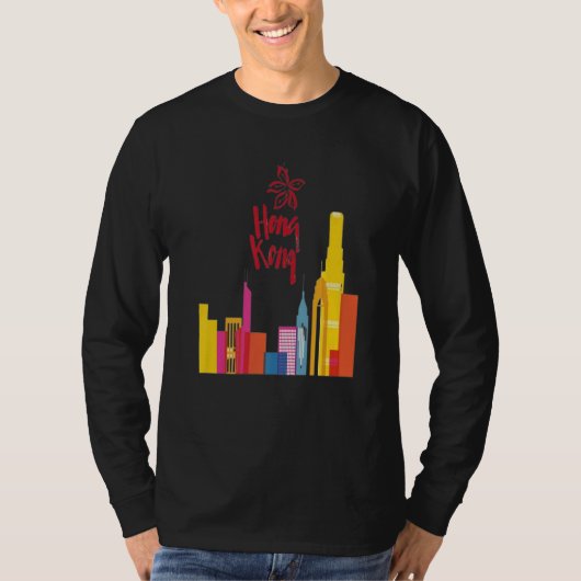 T-SHIRT HONG KONG FLAG CITIES STRONG SEVEN (Devant)