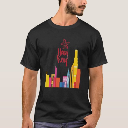 T-SHIRT HONG KONG FLAG CITIES STRONG SEVEN (Devant)