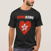 T-shirt Hong Kong Flag Holiday Hong Kong Heart Hongkonger  (Devant)