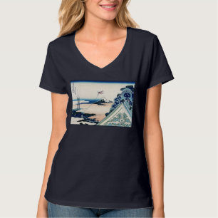 T-shirt Honganji Temple Vista du Mont Fuji Bois japonais