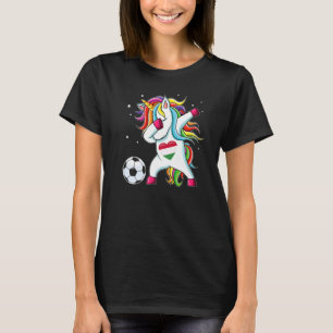 T-shirt Hongrie Dabbing Soccer Unicorn Hongrois Fan