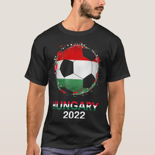 T-shirt Hongrie Drapeau 2022 Supporter l'équipe hongroise  (Devant)