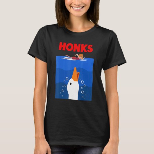 T-shirt Honk Goose Duck chicken meme Idea (Devant)