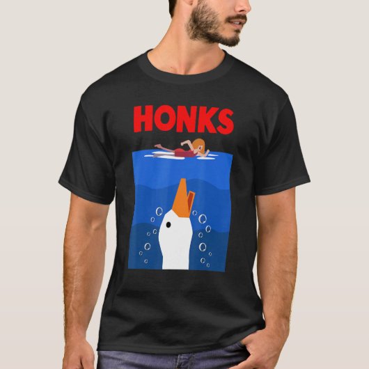 T-shirt Honk Goose Duck Idée de mème de poulet (Devant)