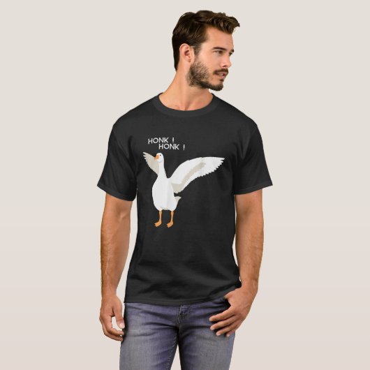 T-shirt Honk Goose Honk l'horrible oie (Devant entier)