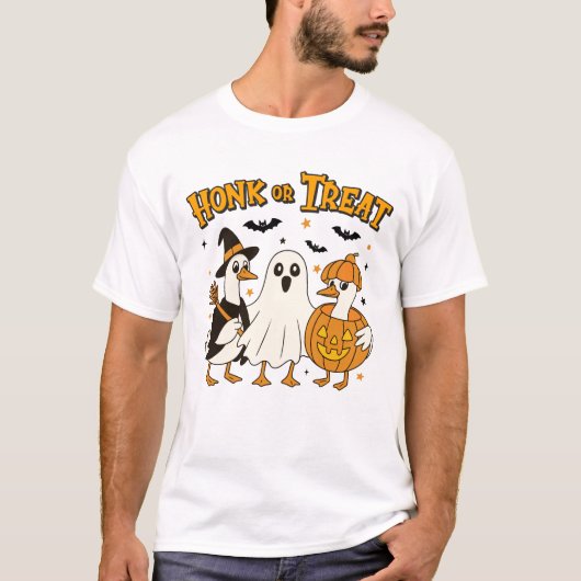 T-shirt Honk or Treat Halloween Goose (Devant)