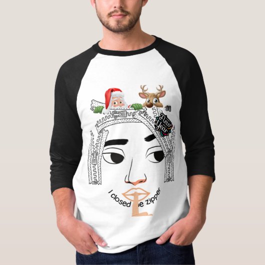 T-Shirt honkbal uniek ontwerp voor Kerstmis (Voorkant)