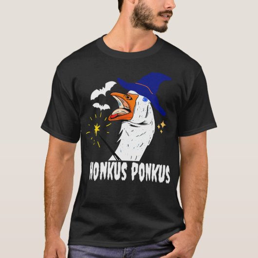 T-shirt Honkus Ponkus Duck Goose Halloween labrador retrie (Devant)