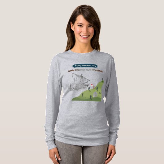 T-shirt Honneur à Colomb gris (Devant entier)