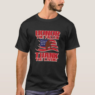 T-shirt Honneur Les Fallen Merci Le Patriotique Memori Viv