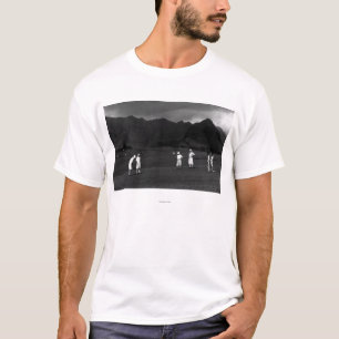 T-shirt Honolulu, Hawaï - golfeurs jouant au pays