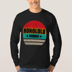 T-shirt Honolulu Hawaii Retro Vintage Sunset Us State Hono