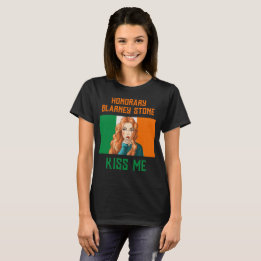 T-SHIRT HONORAIRE BLARNEY STONE IRLANDAIS LASS KISH ME