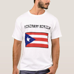 T-shirt Honorifique Boricua-blanco