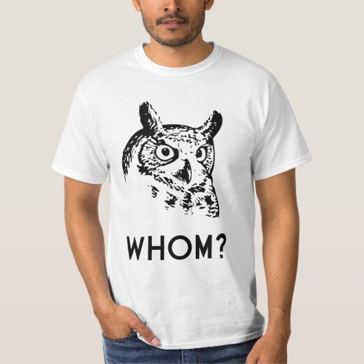 T-shirt Hoo qui qui hibou de grammaire (Devant)