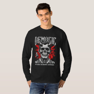 T-shirt Hoodie "Démoniaque" Skull Souverain pour Hommes -