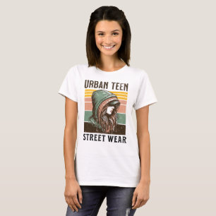 T-shirt Hoodie Fille Streetwear Vintage Adolescent Urbaine