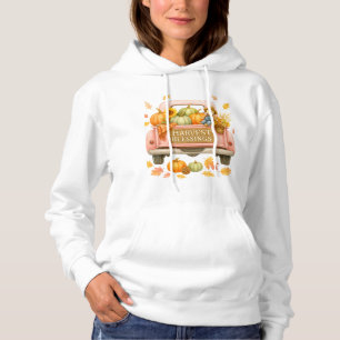 T-shirt Hoodie-Harvest Blessings Truck Hoodie