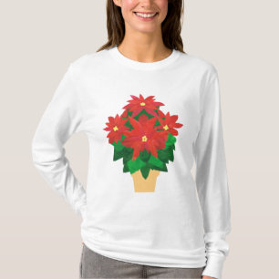 T-shirt Hoody, Poinsettias