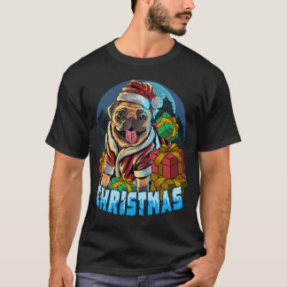 T-shirt Hoof Dogmas Joyeux Noël Pugmas - Pug Joyeux Noël