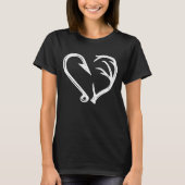 T-shirt Hook Antler Coeur Love Pêche Chasse Poisson Deer H (Devant)