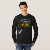 T-shirt Hook sur Jésus Drôle Chrétien Pêche (Devant entier)