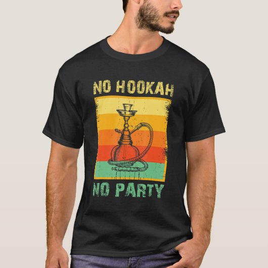 T-shirt Hookah Party Shisha fumeur Narghile Fumer (Devant)
