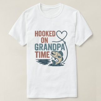 T-shirt Hooked on Grandpa Time Funny Fishing Design