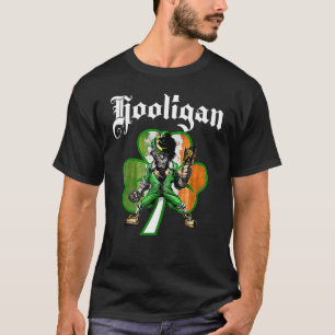 T-shirt Hooligan Leprechaun Shamrock Jour de la Saint Patr